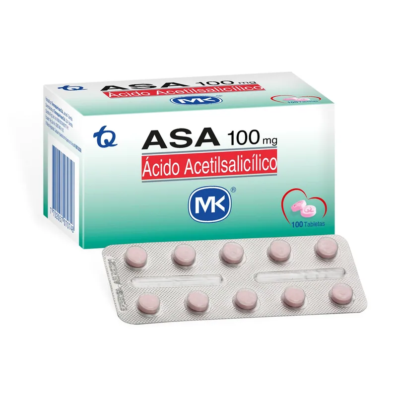 Asa 100 mg 100 tabletas MK