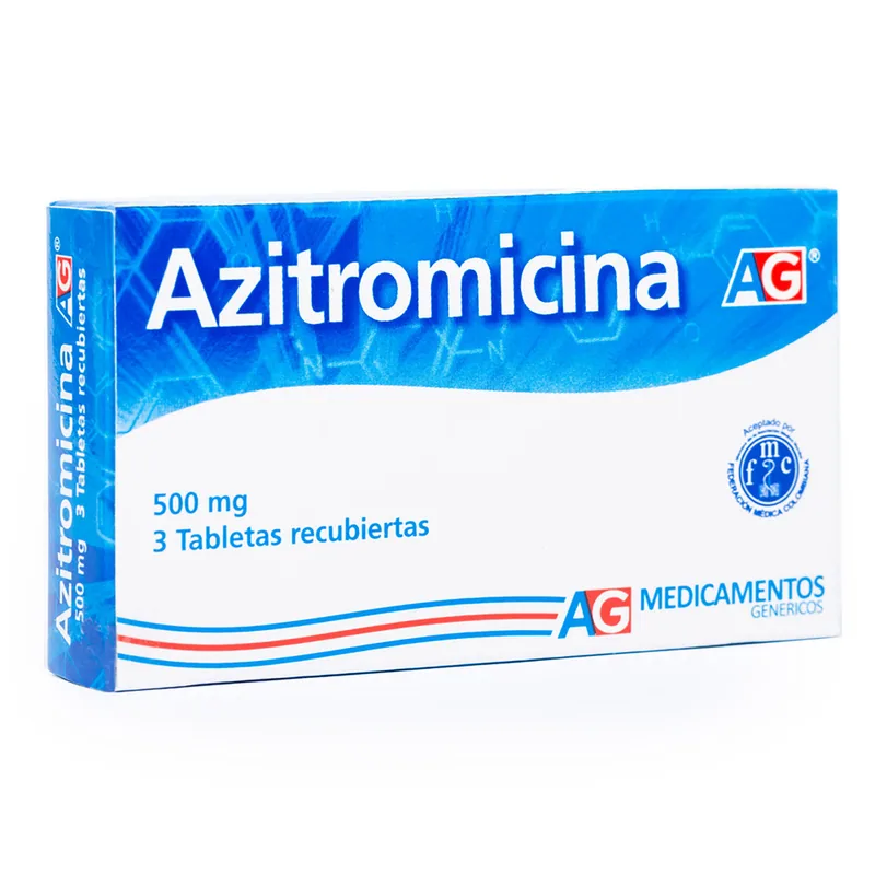 Azitromicina 500 mg 3 tabletas AG