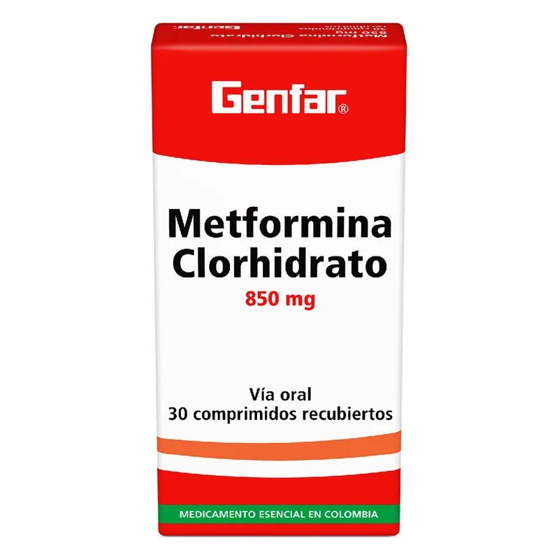 Metformina 850 mg 30 tabletas GF