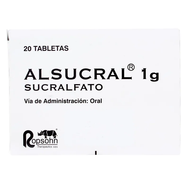 Alsucral 1 g 20 tabletas