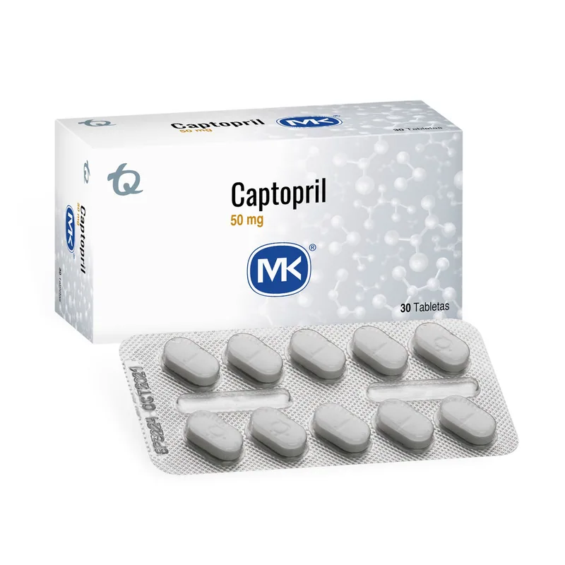 Captopril 50 mg 30 tabletas MK