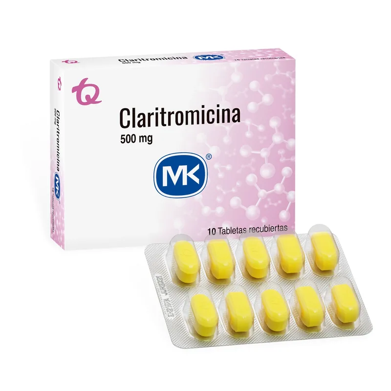 Claritromicina 500 mg 10 tabletas MK
