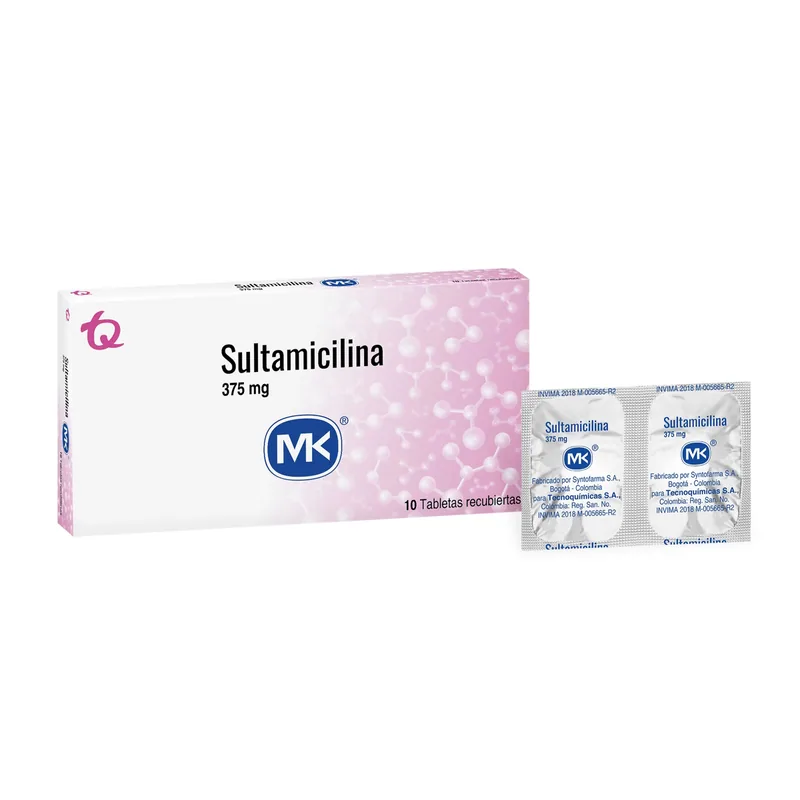 Sultamicilina 375 mg 10 tabletas MK
