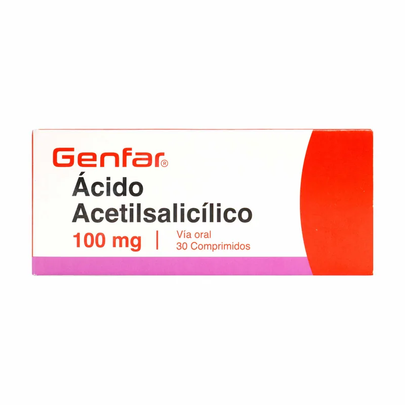 Ácido acetilsalicílico 100 mg 30 tabletas GF