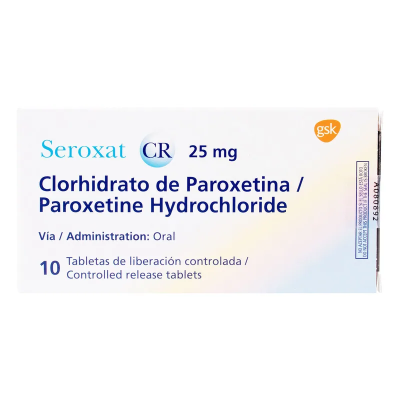 Seroxat CR 25 mg 10 tabletas