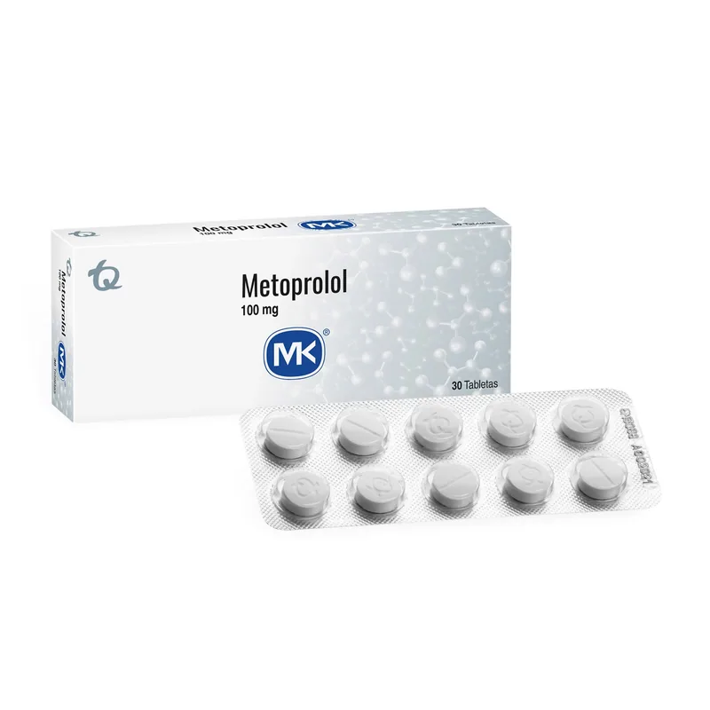Metoprolol 100 mg 30 tabletas MK