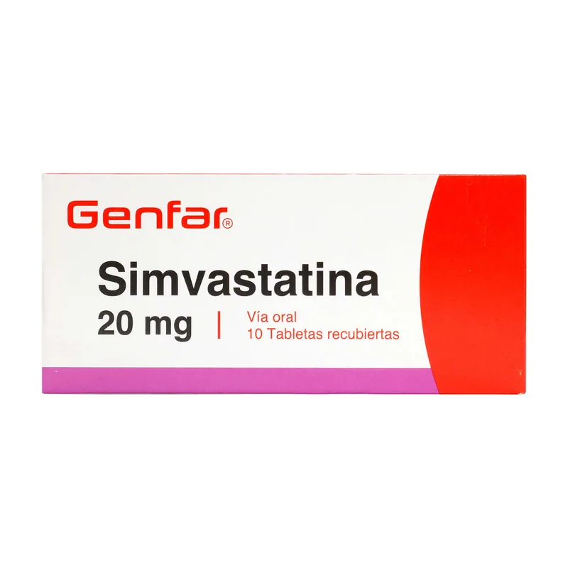 Simvastatina 20 mg 10 tabletas GF
