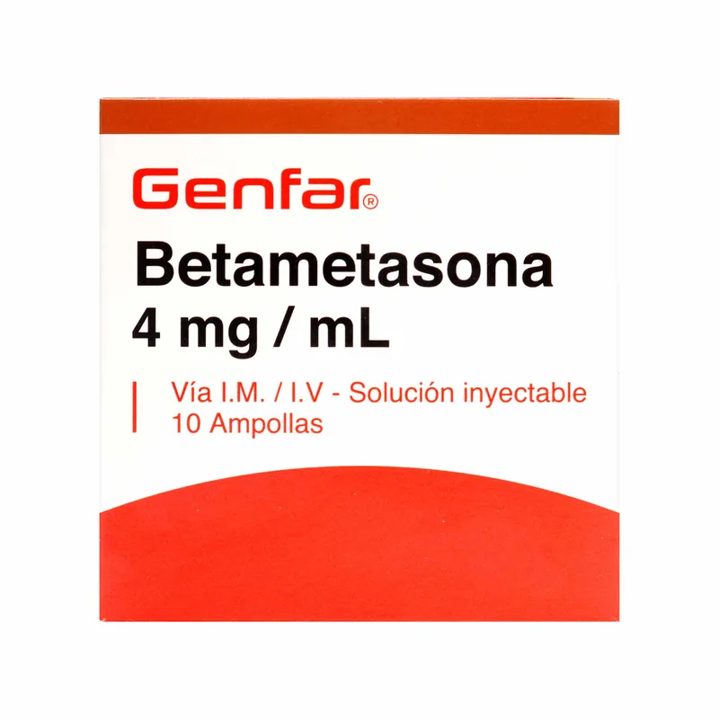 Betametasona 4 mg 1 mL 10 ampollas GF
