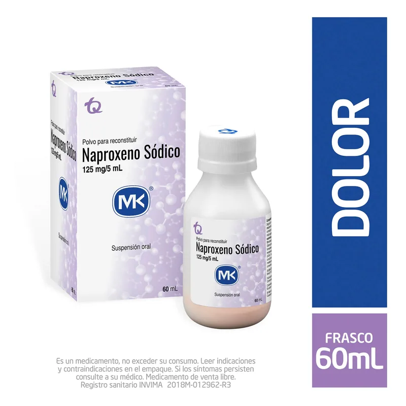 Naproxeno 125 mg suspensión 60 mL MK
