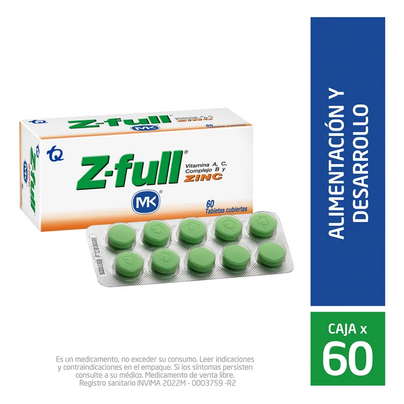 Z Full Zinc 60 tabletas MK
