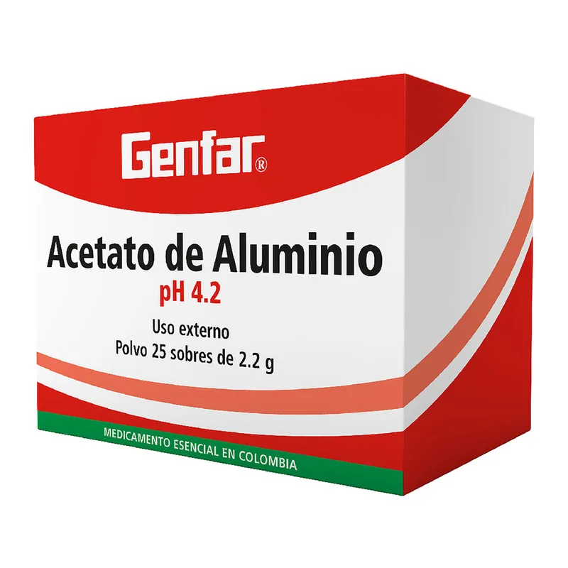 Acetato de Aluminio 25 sobres GF