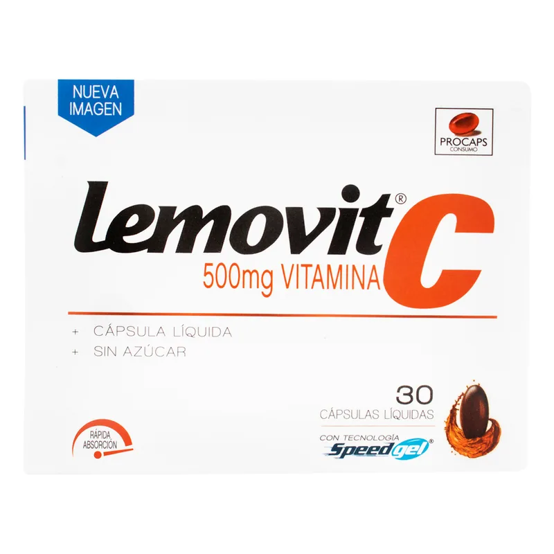 Lemovit C 500 mg 30 cápsulas Blanda Gelatin