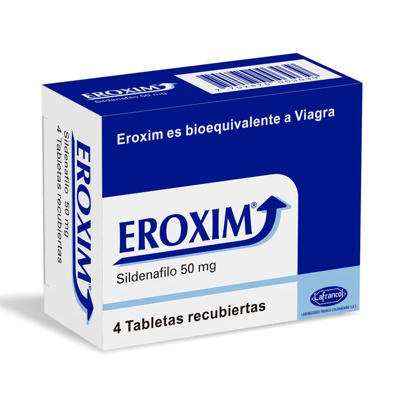 Eroxim 50 mg 4 tabletas