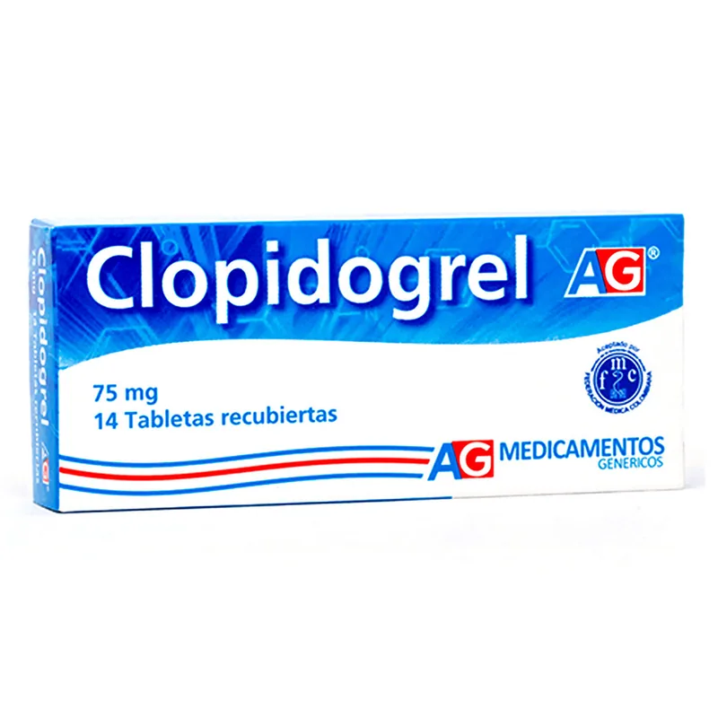 Clopidogrel 75 mg 14 tabletas AG