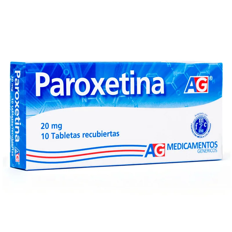 Paroxetina 20 mg 10 tabletas AG