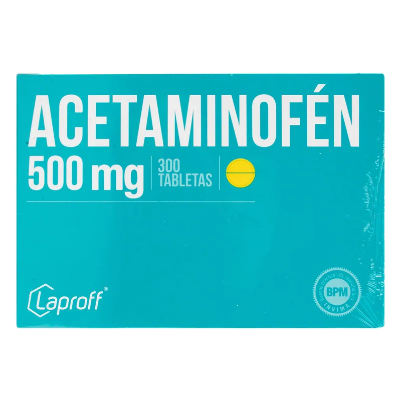Acetaminofén 500 mg 300 tabletas LP