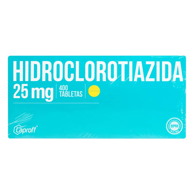 Hidroclorotiazida 25 mg 400 tabletas LP