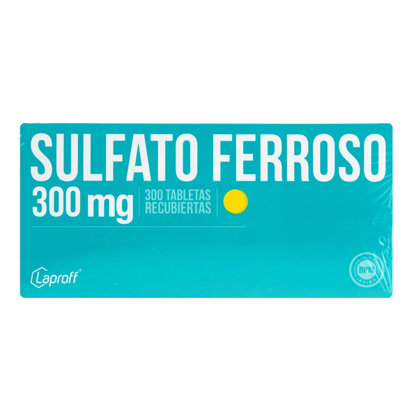 Sulfato Ferroso 300 mg 300 tabletas LP