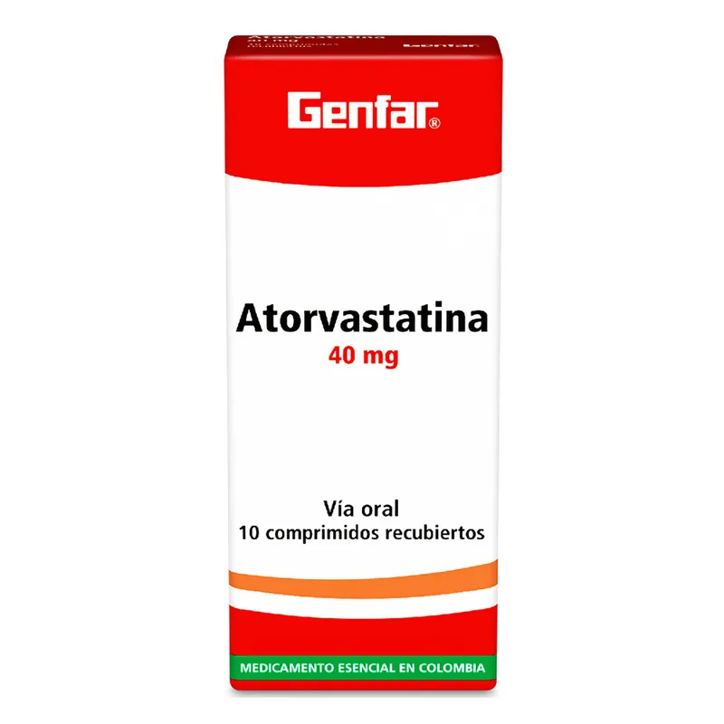 Atorvastatina 40 mg 10 tabletas GF