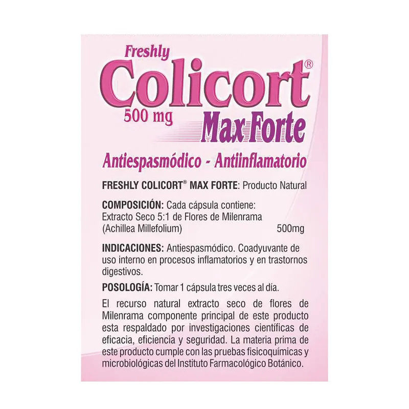 Colicort 500 mg 12 cápsulas Pastillero