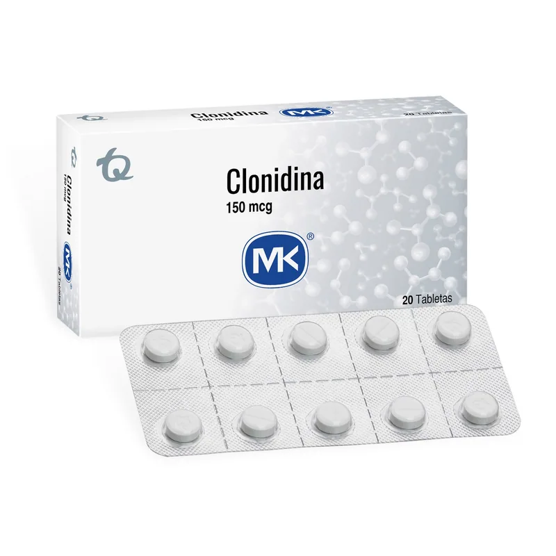 Clonidina 150 mg 20 tabletas MK