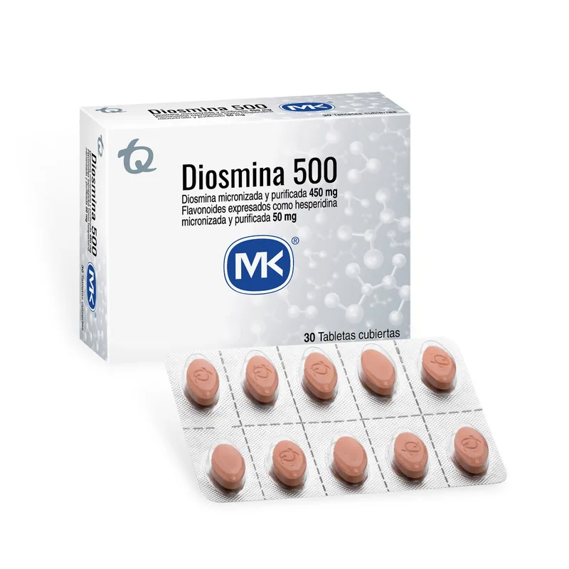 Diosmina 500 450/50 mg 30 tabletas MK