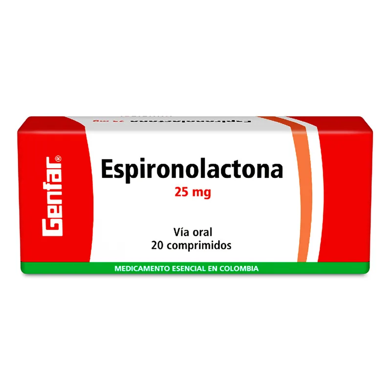 Espironolactona 25 mg 20 tabletas GF