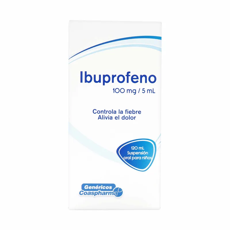 Ibuprofeno 100 mg/5 mL suspensión 120 mL COA