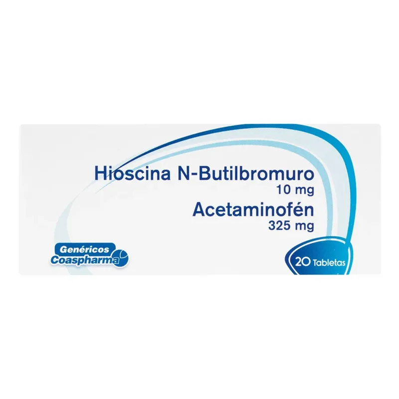 Hioscina N-Butil Bromuro 10 mg 20 tabletas COA