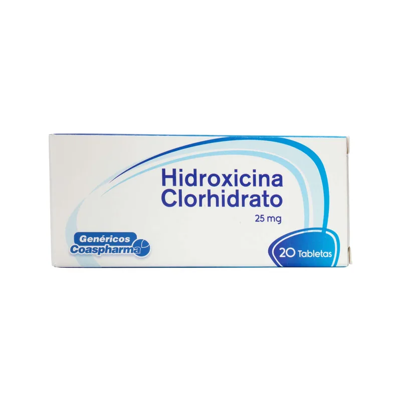 Hidroxicina 25 mg 20 tabletas COA