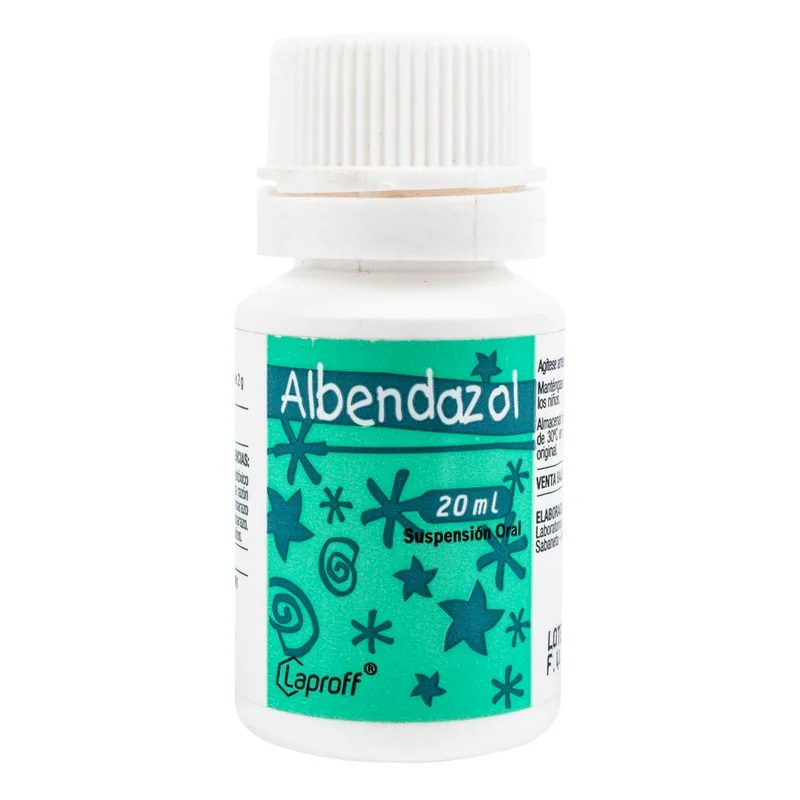 Albendazol suspensión 20 mL LP