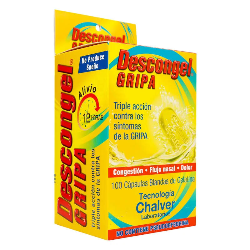 Descongel Gripa 100 cápsulas Blanda Gelat