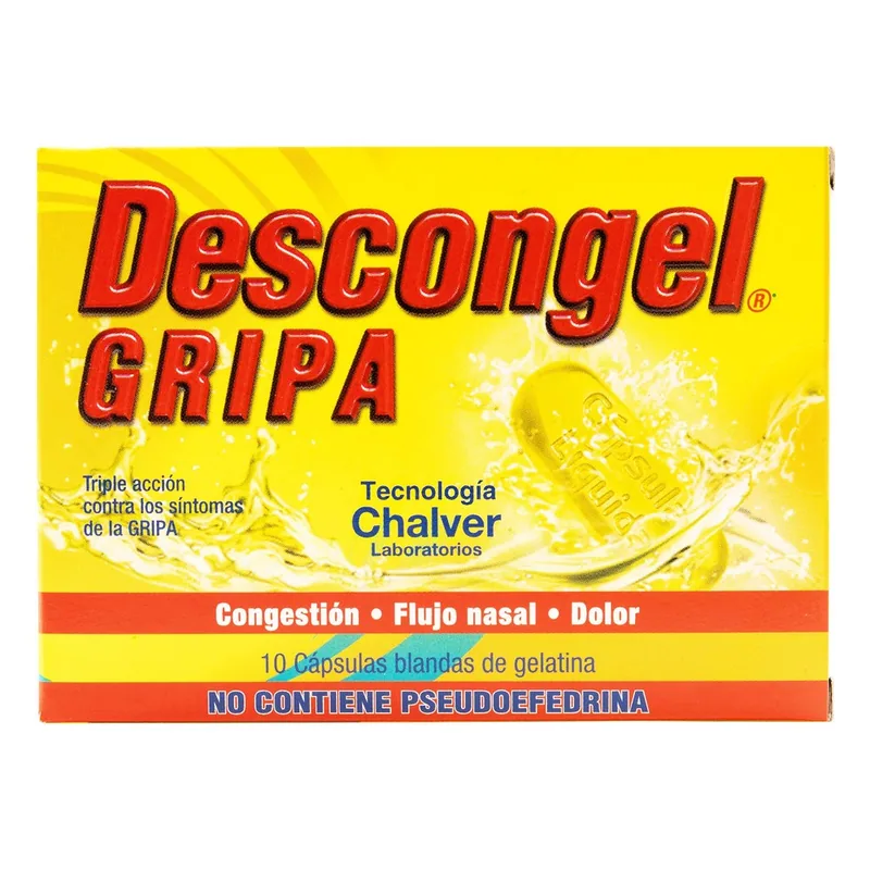 Descongel Gripa 10 cápsulas Blanda Gelatin