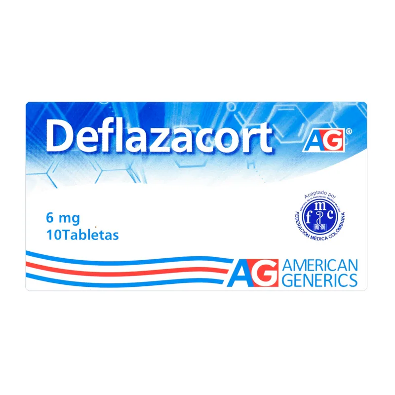 Deflazacort 6 mg 10 tabletas AG