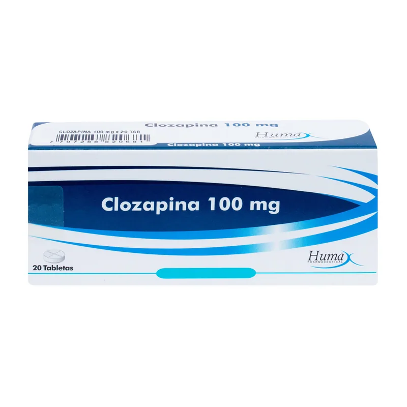 Clozapina 100 mg 20 tabletas HP