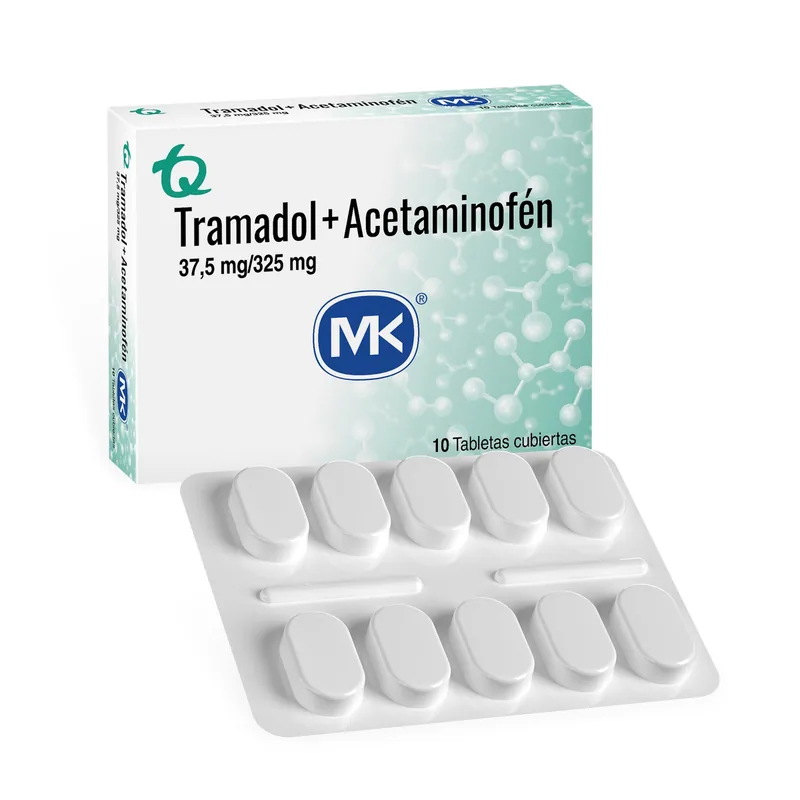 Tramadol 37.5 Mg+acetam 325 mg 10 tabletas MK