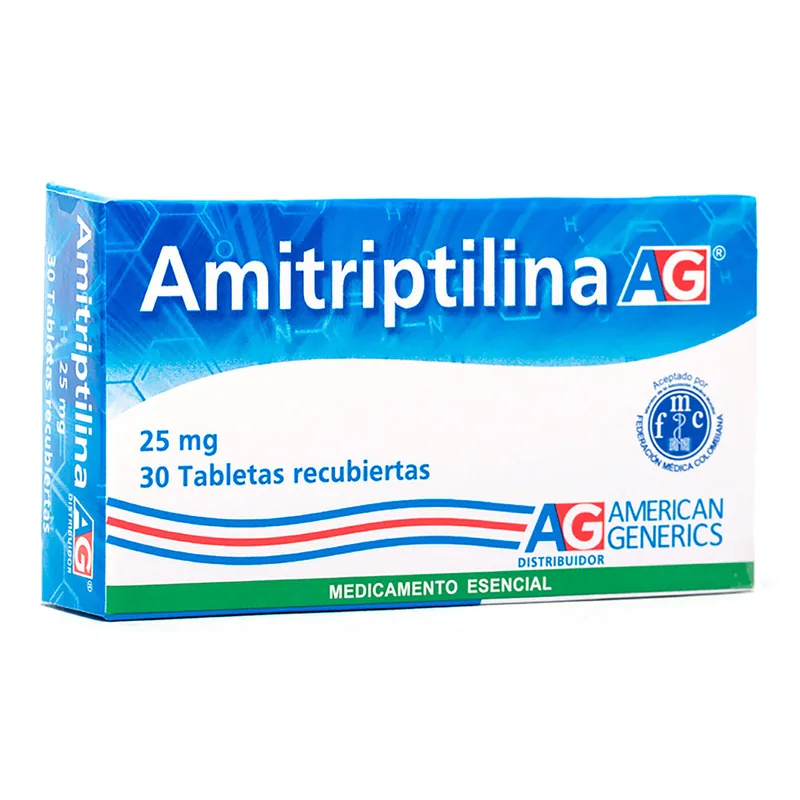 Amitriptilina 25 mg 30 tabletas AG