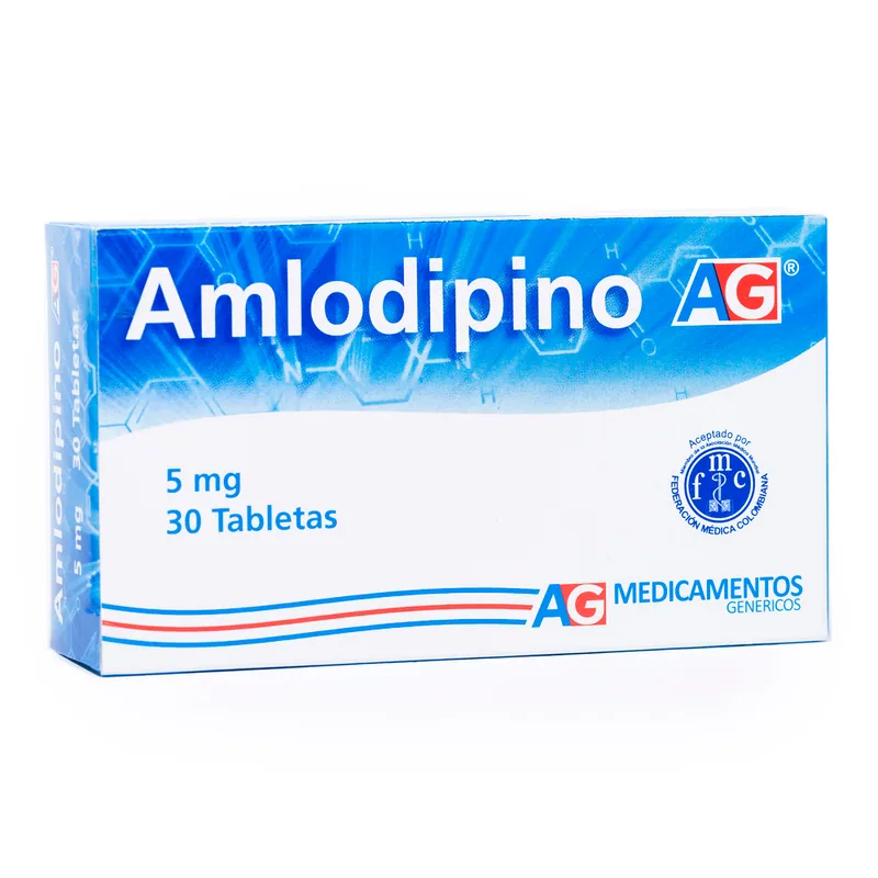 Amlodipino 5 mg 30 tabletas AG