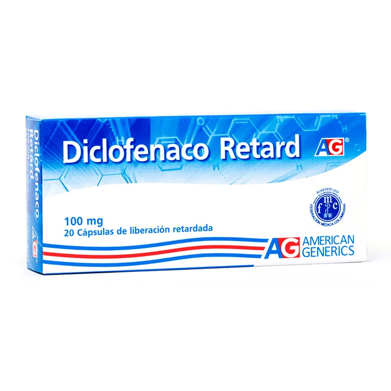 Diclofenaco Retard 100 mg 20 cápsulas AG