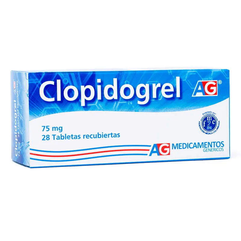 Clopidogrel 75 mg 28 tabletas AG