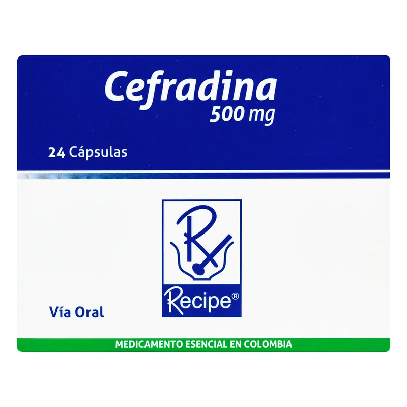 Cefradina 500 mg 24 cápsulas RC