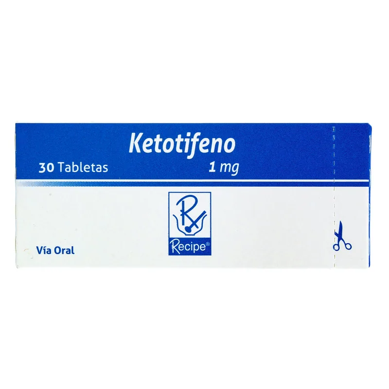 Ketotifeno 1 mg 30 tabletas RC