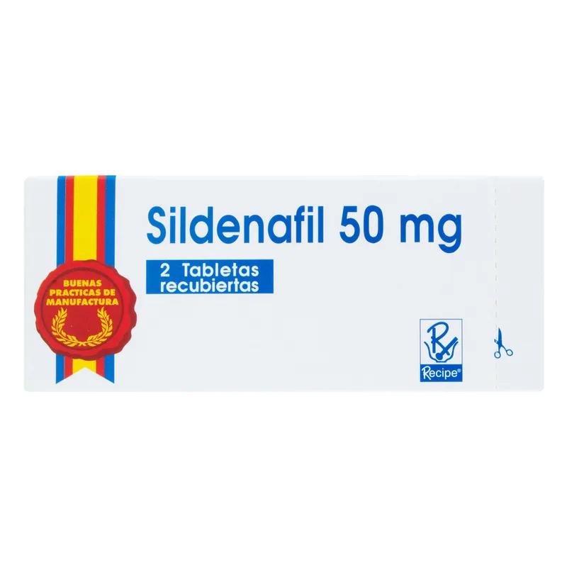 Sildenafil 50 mg 2 tabletas RC