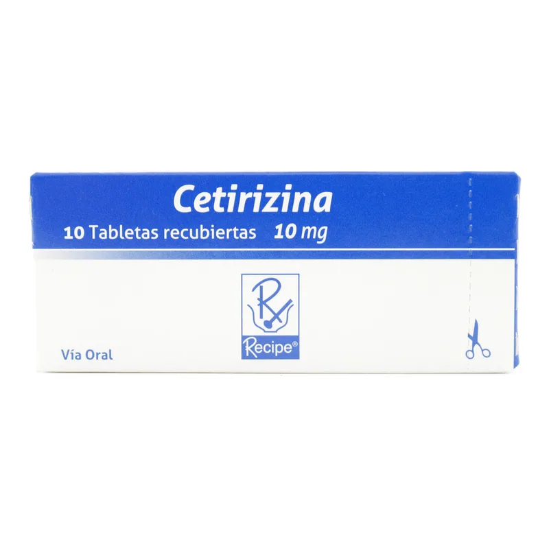 Cetirizina 10 mg 10 tabletas RC