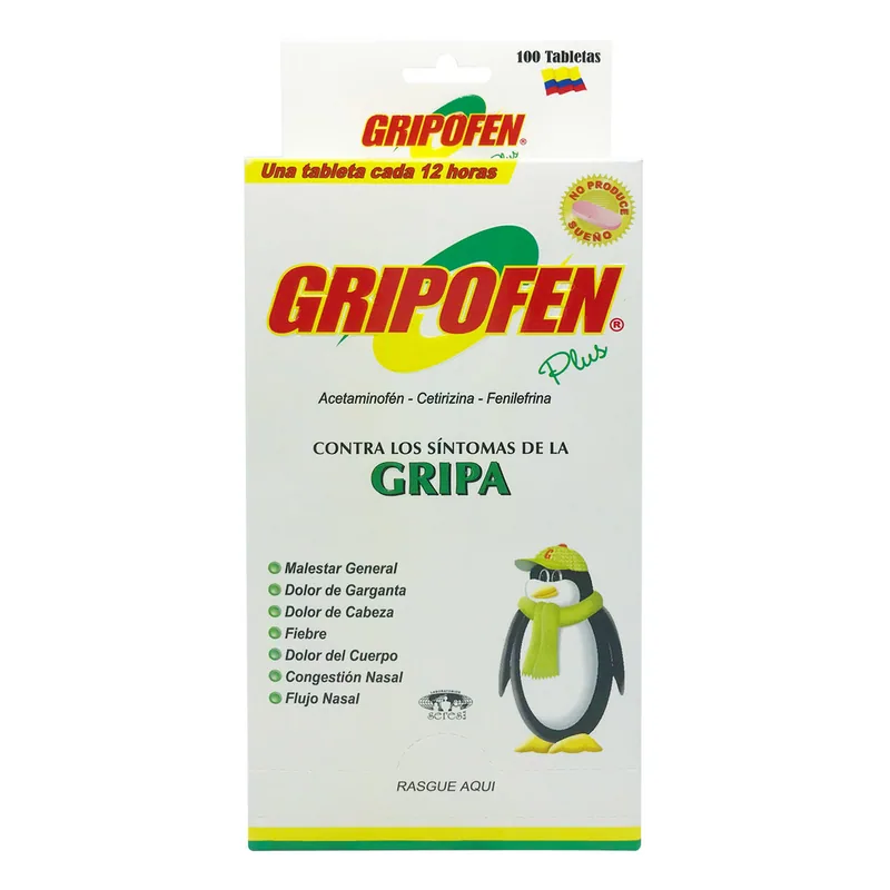 Gripofen Plus 100 tabletas