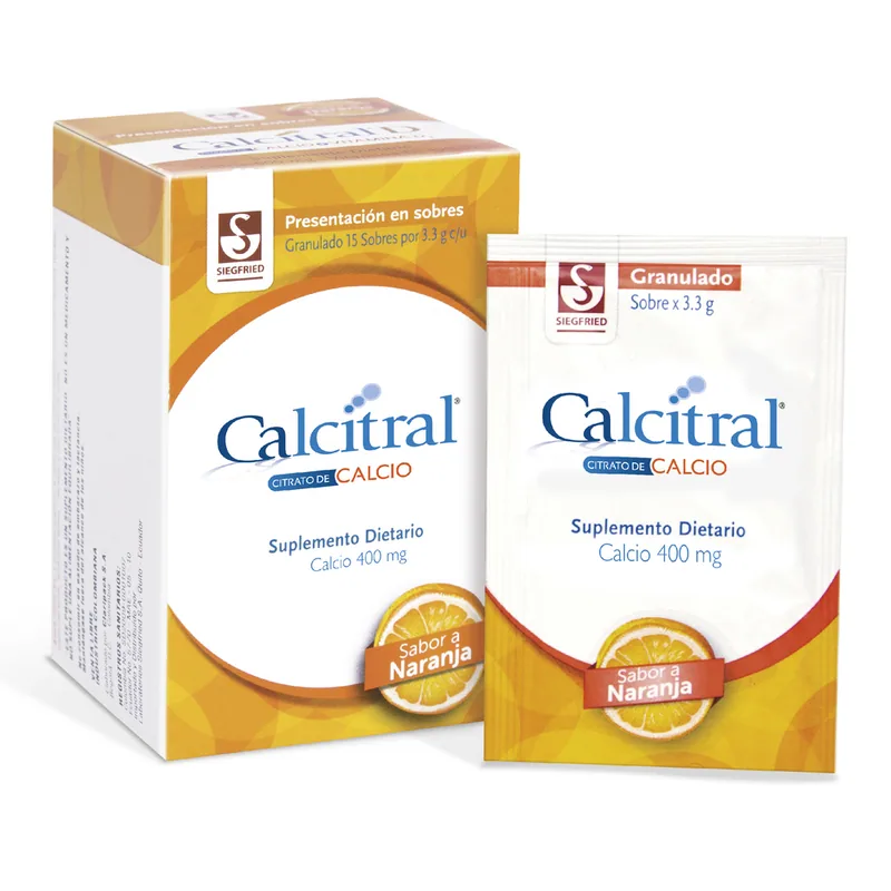 Calcitral 400 mg 15 sobres N