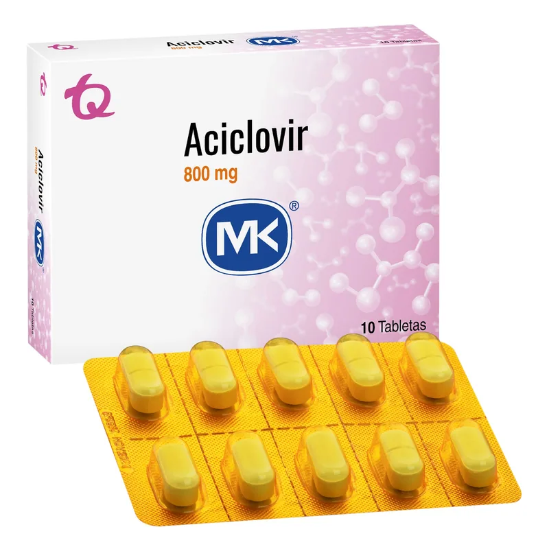 Aciclovir 800 mg 10 tabletas MK