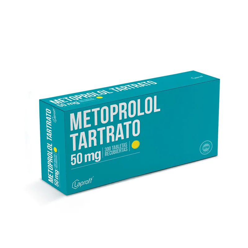 Metoprolol 50 mg 300 tabletas LP