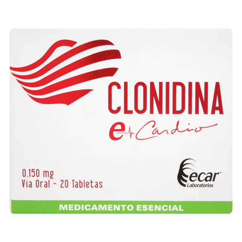 Clonidina 0.150 mg 20 tabletas EC