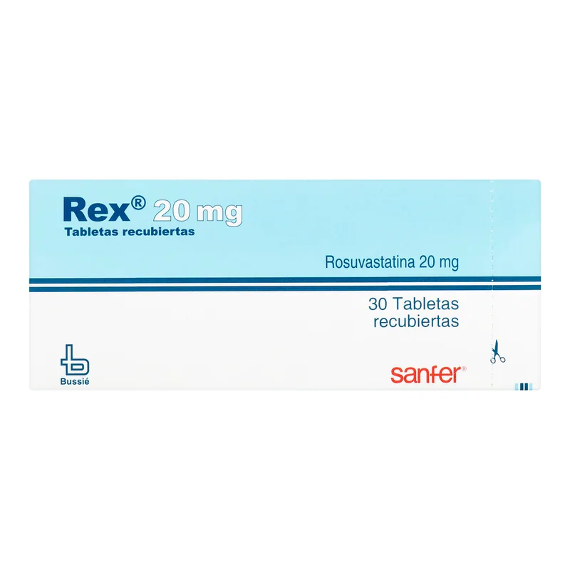Rex Rosuvastatina 20 mg 30 tabletas